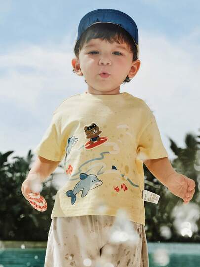 Balabala 2026 Summer Cute & Fun Baby Short Sleeve T-Shirt