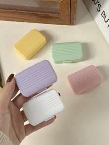 eyekan 2/4个装糖果鱼形迷你隐形眼镜盒，便携式日抛隐形眼镜护理盒 - 查看 6