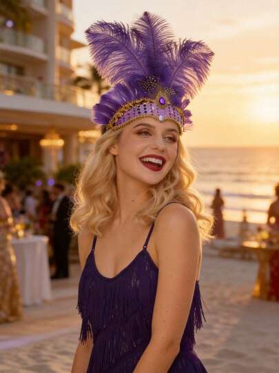 1/2pcs Decorative Headpiece, Suitable For Birthday Party, Halloween, Christmas, Racing Event, Afternoon Tea, New Year's Eve, Concert, Home Decor, Dance Wedding, Stage Performance, Carnival Costume And Accessories, Party Supplies. An Ideal Gift Choice.