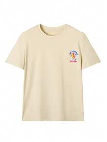 3pcs/Set Summer New Minimalist American Letter Design Graphic Print Casual Round Neck Short Sleeve T-Shirt, Fashionable & Versatile Women Tops - Navy Blue, Pink, and Apricot - View 7