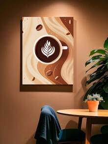 Decorative Plaque/Picture For Coffee, Kitchen, Coffee Corner, Vintage Style - Option 4 - View 1