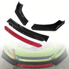 Shoze Front Bumper Lip Splitter Kit Spoiler For General Motors Car Body Protector Front Bumper Guard Decoration Protection Black - Black - View 4