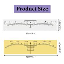 50pcs White Eyebrow Positioning Ruler Stickers + 50pcs Yellow Eyebrow Positioning Ruler Stickers - Multicolor - View 3