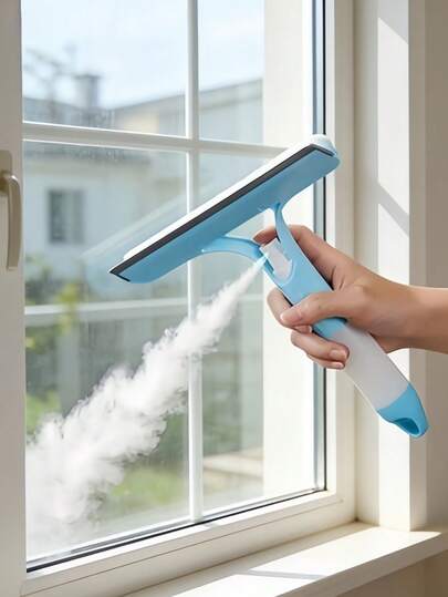 4-In-1 Glass Scraper With Scraper And Spray Head. This Multi-Functional Handheld Glass Scraper Can Spray, Clean And Scrape Off Glass Stains. Suitable For Cleaning Tiles, Car Windshields, Mirrors, Bathrooms, Etc. Very Suitable For Kitchen, Bathroom, Home Decor And Household Items, Especially Suitable For Back-To-School Season.