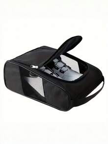 1pc Premium Odorless Fabric Golf Shoe Bag For Men And Women, Breathable Mesh Travel Shoe Organizer With Waterproof Dustproof Portable Storage For Sports Shoes, Lightweight Durable Case For Gym, Travel, Locker, And Weekend Getaways, Soft Interior, Compact And Sturdy, Keeps Shoes Fresh And Hassle- In Daily Use - View 9
