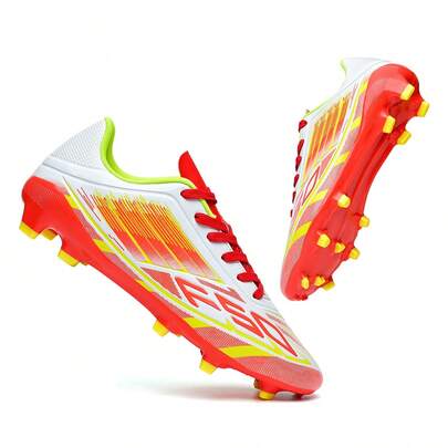 男女青少年通用足球鞋，AG足球鞋，低帮专业训练鞋，宽楦，适用于室内外人造草坪