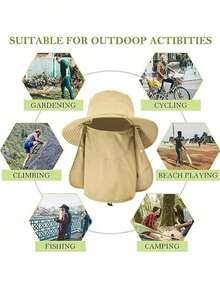 Sombrero de pesca de ala ancha, protección solar y antic viento, secado rápido, transpirable para verano y deportes al aire libre - 1 - Ver 3