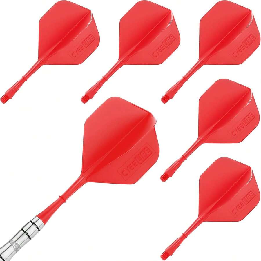 Tournament Style Aluminium Dart Stems Secure Grip & Enhanced Control - Red - View 1