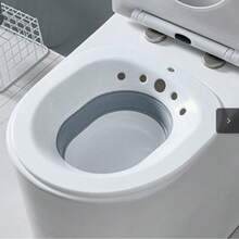 1个可折叠坐浴盆，痔疮热水冲洗清洁器，孕妇专用清洁浸泡盆，产后护理可折叠坐浴盆套装 - 彩色 - 查看 8