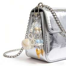 1PC Ocean Series Replica Shell Pendant Keychain Bag Hanger Chain Mobile Phone Pendant Gift Pendant. Kawaii Vacation Essentials Bag Accessories - Multicolor - View 2