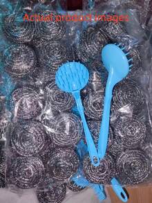 1/10/20pcs High Density Steel Wool Pads, New Generation Kitchen Cleaning Tool, Effectively Removes Stubborn Grease, Popular Sold-Out Item, Durable And Practical Scrubber - 20Pcs - View 10