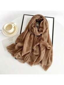 新款波西米亚风围巾，透气时尚流苏披肩，优雅风格，女士防晒假日旅行必备 - 彩色 - 查看 2