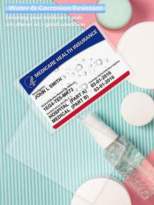 Medicare Card Holder Protector, Transparent PVC Waterproof Medical/Credit Card, Business/Social Security Card Holder - Clear Vinyl Plastic Sleeve Suitable For Insurance And Social Security, Metro And Driver's License Or Credit Card, Anti-Scratch Transparent PVC ID, Social Security Card, Student ID, Transit Card, Medical Card Holder - Multicolor - View 4