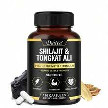 Bcuelov Daitea Dietary Supplements - Contains Shilajit Extract And Tongkat Ali  Extract - Supports Daily Energy And Athletic Performance - 120 Capsules - 1 Bottle - View 1