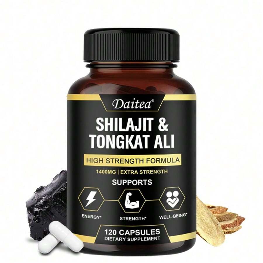 Bcuelov Daitea Dietary Supplements - Contains Shilajit Extract And Tongkat Ali  Extract - Supports Daily Energy And Athletic Performance - 120 Capsules - 1 Bottle - View 1