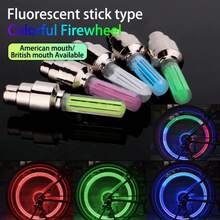 2 piezas de luz LED universal para neumáticos, estilo barra fluorescente, para tapas de válvulas de bicicleta, bicicleta de montaña y motocicleta. - Vistoso - Ver 2