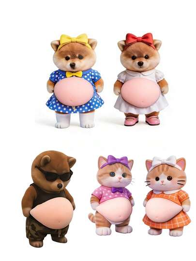 1片熊猫图案防撞贴纸，柔软吸震门墙保护贴，家用