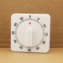 1pc Mechanical Kitchen Timer With Ticking Sound And Visual Alert - 60 Minute Timer, Suitable For Chefs, Baking, Boiling, Stewing - ABS Material Timer, Suitable For Stove, Microwave Use (No Cord), Please Refer To Instructions For Use - White - View 7