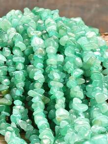 天然紫水晶和粉晶珠子 - DIY珠宝配件，波西米亚风不规则形状抛光碎石，适用于手工制作项链、手链、耳环、发夹和手机挂饰。每串80厘米/31.5英寸。 - 彩色 - 查看 8