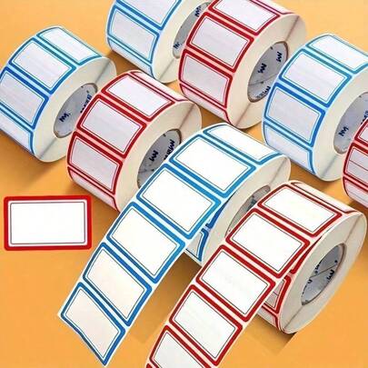 1000张无残留防水防油标签，简约设计，防油材质，适用于冰箱、冷冻室、厨房和食品储存，是食品容器、罐头、午餐盒、食品柜的理想之选，非常适合忙碌家庭用作感谢标签、生日标签和礼物标签。