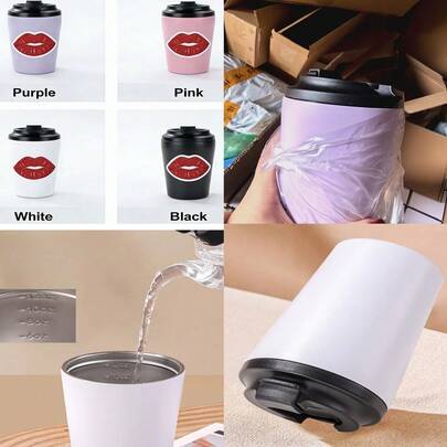 Gobelet isotherme à double paroi en acier inoxydable, élégant et pratique, idéal pour les voyages, les sports de plein air, le café, les voyages, la voiture et toutes les saisons. Un cadeau parfait pour la rentrée scolaire et les vacances.