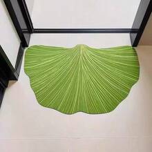1pc Ginkgo Leaf Design Bath Mat, Vivid Green Color, Realistic Texture, Suitable For Bathroom, Dining Room, Bedroom, Living Room, Kitchen Decor, Irregular Size With 1-5cm Cutting Error, Bath Mat, Bathroom Carpet, Door Mat, Small Rug, Carpet, Mat, Home Decor, Area Rug, Outdoor Mat, Home Decor, Area Carpet - Multicolor - View 6