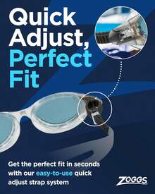 Premium Swimming Goggles Wide View & - Clear/Blue/Tint Blue - View 5