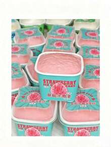1 pieza Juguete apretable de helado de fresa, vainilla y mango con aroma y rebote lento, juguete antiestrés para el trabajo/escuela - Multicolor - Ver 4