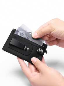 Ví đựng tiền xu giấu kín bán chạy nhất dành cho du lịch ngoài trời, túi đeo hông, ví đựng thẻ. - màu đen - Xem 5