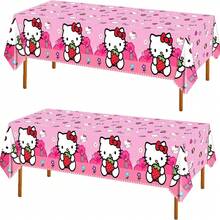 SANRIO Pink Party Decoration Set, Including Banner And Tablecloth, Suitable For Birthday And Holiday Party Decoration - As Shown In the Figure - View 6