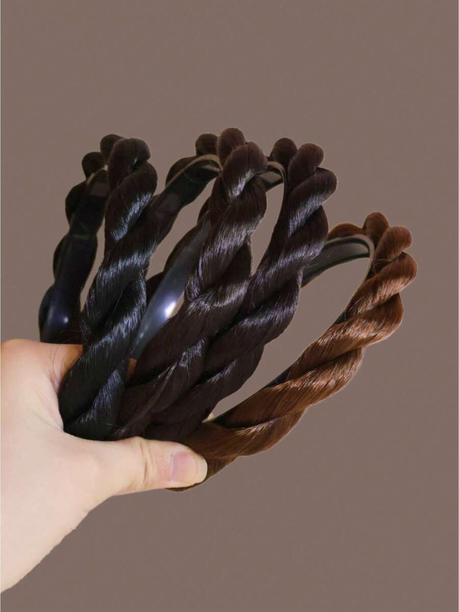 1pc Women's Fashion Rejuvenating Braided Hair Hoop Headband Hairband - Multicolor - View 1