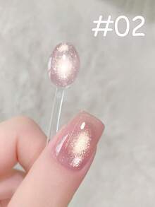 10毫升浅光风铃猫眼凝胶指甲油 2026 新款闪光裸紫色高级闪粉猫眼美甲 裸橙色美甲 春季美甲 婚礼美甲 - 彩色 - 查看 6