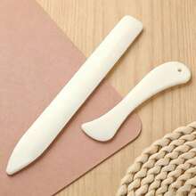 2 Sets Paper Creasing Tool, Plastic Bone Folder Crease Tool Set, Paper Art Handcraft, Card Making And Office Supplies, Handmade Leather Polishing Bookbinding - Origami Tools - View 8
