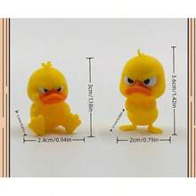 6pcs/12pcs Angry Little Yellow Duck Figurines, Cartoon Character Desk Decor, Suitable For Home, Creative Computer/TV Monitor, Car Navigation Screen Decoration, Birthday Gift Bag, Youth Party Favors, Student Classroom Rewards Or Graduation Gift Exchange - Multicolor - View 9