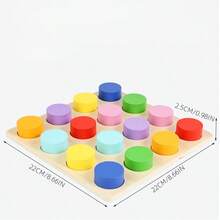 Children's Wooden Color Matching Board, Logic Thinking Training Early Education Cognitive Game, Building Block Puzzle Toy - Multicolor - View 4