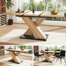 Dining Tables - Natural Wood + MDF - View 3