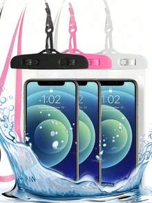 5/4/3/2/1pcs Universal Waterproof Phone Pouch, Waterproof Phone Dry Bag With Touchscreen Seal, Suitable For Swimming, Compatible With 15/14/13 Pro Max Plus And Above Models, Suitable For Swimming, Diving, Rafting And Other Water Sports, Essential For Indoor Swimming In Autumn/Winter, Travel Essential, Holiday Essential Sports Bag, Suitable For Sports, Fitness, Exercise, Travel, Vacation, Unisex, Swimming Bag, Waterproof Bag, Beach Bag - 多色 4 - 查看 12