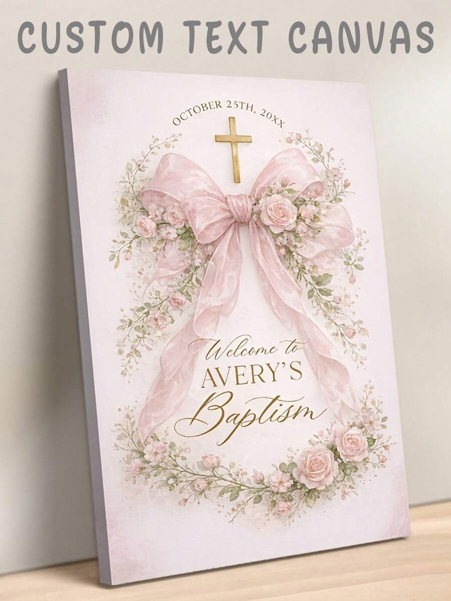 Customizable Name/Text Poster Welcome Sign - Suitable For Weddings, Baptisms And Modern Font Design Customizable Wall Decor. Also Suitable For Living Room, Bedroom, Office And Graphic Decor - Multicolor 10 - View 1