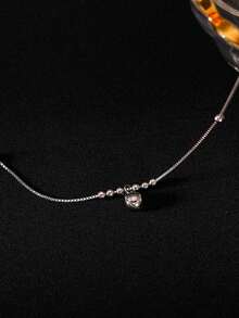 1件串珠铃铛脚链，优雅简约设计，适合日常佩戴、通勤、约会、派对等场合，精致性感的足部饰品。 - 銀色 - 查看 6