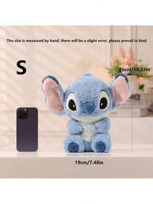 MINISO Disney Stitch Plush Toy Cute Cartoon Stuffed Doll Soft Comfortable Home Sofa Ornament Throw Pillow Anime Periphery Birthday Gift 26 Cm/10.23 Inch - Blue - View 9