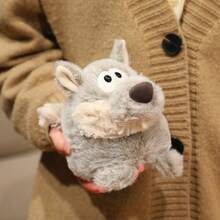 1个桌面玩偶，卡通森林动物造型，可爱狼、狐狸、棕熊图案，学习伙伴，减压玩偶，儿童生日/圣诞节/复活节/母亲节礼物 - 彩色 - 查看 6