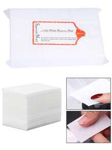 600片/盒 专业美甲卸甲湿巾 无绒棉片 凝胶清洁美甲棉片 无绒棉片 指甲清洁工具配件 - 彩色 - 查看 1