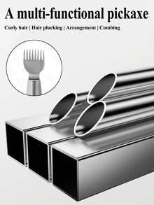 2pcs/1pc Stainless Steel Eyelash Extension Tools, Artificial Eyelash Doll, Eyelash Curler Stick, Eyelash Adhesive Beauty Tools. Easy To Operate, Suitable For Beginners To Practice. - Silver - View 3