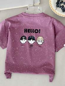2025年新款夏季休闲无袖T恤，适合幼儿男孩，星空图案 - 紫羅蘭色 - 查看 2
