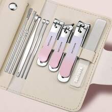 4pcs Ombre Nail Clipper Set, Includes Nail Clippers, Nail File, Cuticle Nipper, Suitable For Home Manicure - A - View 4