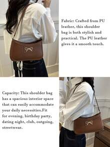 Elegant Crescent-Shaped Underarm Shoulder Bag For Women, Chic Casual Fashion, Solid Color Underarm Bag Gifts For Women Women's Fall Clothing Winter Clothing Gift Fall Autumn Velvet Furry Party Fuzzy Plush Thanksgiving Festival Cyber Holiday Mochilas,Laptop Case,Designer Handbags,Bolsos Para Mujer,Mochilas Para Mujer,Bolsos De Mujer Elegantes,Bag,Bolsas,Tote Bags For Women,Loncheras,Purse,Travel Essential,Purses And Bags Women,Bags,Travel,Beach Bag,Cruise Essentials,Wallet,Summer,Black Purse,Car Acessesories,Vacation Essentials,Travel Essentials For Women,Bag Charms Knitted Winter Valentine's Day Gift Women's Crossbody New Year Snow Warm Thermal, - 咖啡棕 - 查看 5