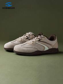 HOBIBEAR 女士休闲运动鞋，时尚简约平底鞋，舒适柔软鞋底，系带设计，适合通勤、户外活动和健身穿着。 - 淺棕 - 查看 7