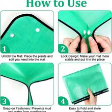 Thick Waterproof Mats, Garden Soil Changing Mats, Gardening Tools, Plant Flower Pot, Reusable Transplanting Changing Mat - A - View 4