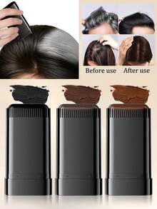 染发刷 - 旋转式染发棒/染发膏，3种颜色快速遮盖白发，持久防水防汗，含角鲨烷，易于使用和清洁，旋转式梳齿设计 - 彩色 - 查看 2