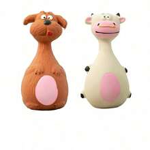 4款卡通设计耐用发声乳胶狗玩具，适合所有犬种 - 彩色 - 查看 7